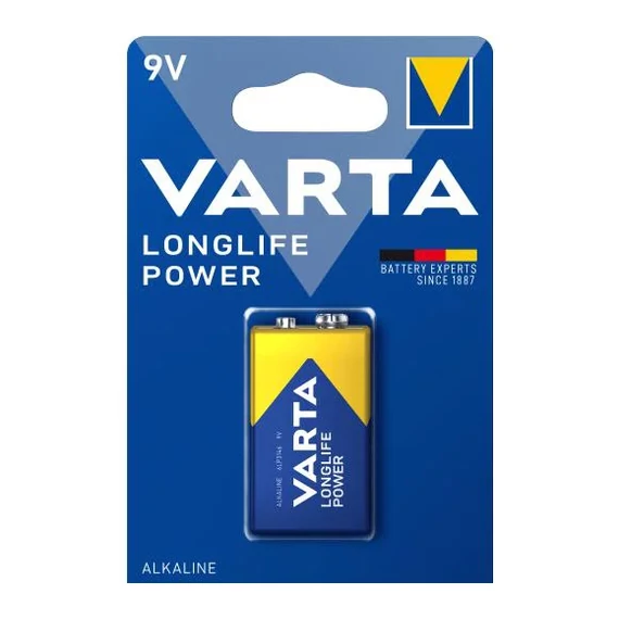 Varta Longlife Power alkáli tartós elem 6LR61 9V 1 db