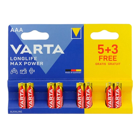 Varta AAA LR03 Max Power tartós alkáli mikro elem 8 db 