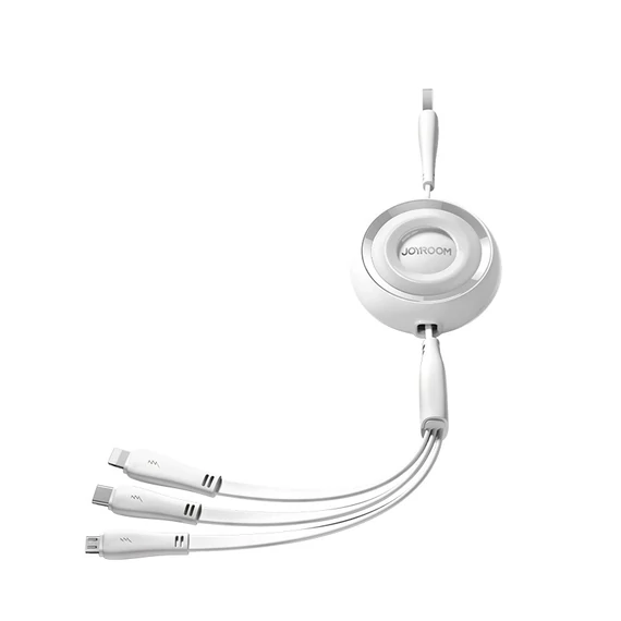 Joyroom S-A40 3in1 töltőkábel USB-C Lightning  Micro USB 1m fehér