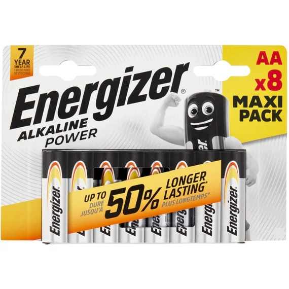 Energizer Power alkáli tartós ceruza elem AA LR6  8 db
