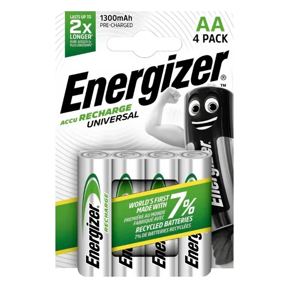Energizer Universal AA R6 1300 mAh újratölthető elem akkumulátor 4 db