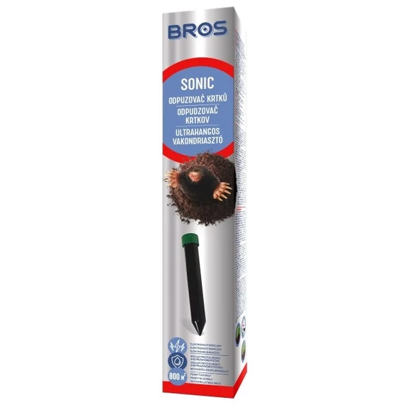 Bros Sonic ultrahangos vakondriasztó karó elemes