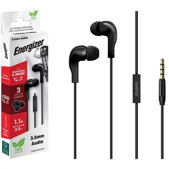 Energizer fülhallgató fekete