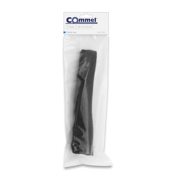 Commel, 365-192, Kábelkötegelő tépőzáras, 16x210mm, 10db/csomag