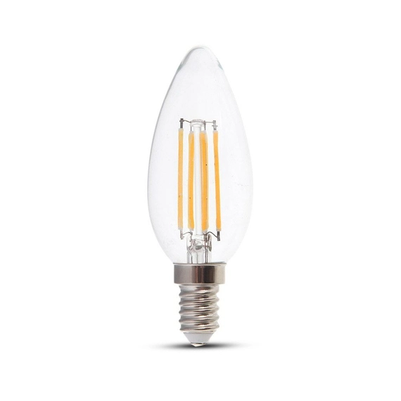 V-tac led filament gyertya lámpa izzó E14 C35 6W meleg fehér