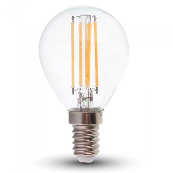 V-tac filament lámpa izzó E14 P45 kisgömb A++ meleg fehér