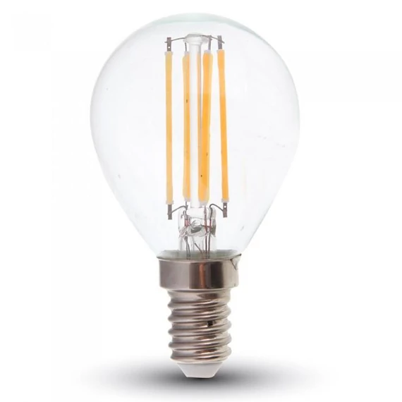 V-tac filament led lámpa izzó E14 P45 kisgömb A++ meleg fehér