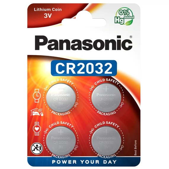 Panasonic CR2032 lítium gombelem  4 db