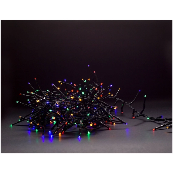 Entac karácsonyi IP44 700 LED fürtös fénysor színes 14m