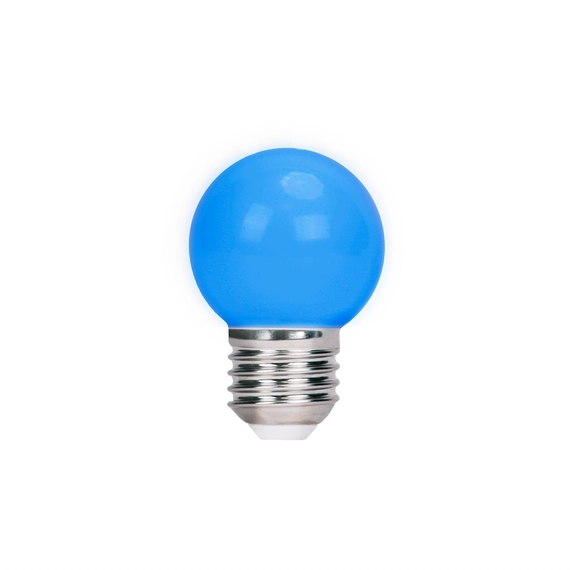 LED izzó lámpa E27 G45 2W 230v kék 5 db 