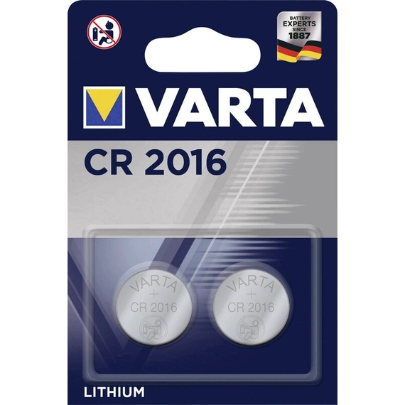 Varta lítium gombelem CR2016 2 db