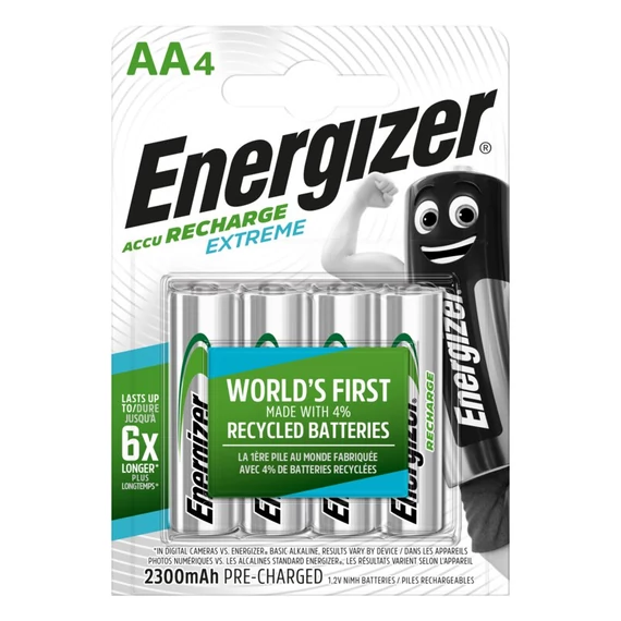 Energizer Extreme R6/AA Ni-MH 2300mAh Ni-MH újratölthető akkumulátor ceruza elem 4db