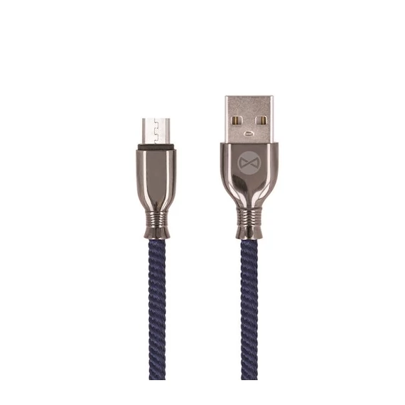 Forever Tornado micro USB töltőkábel adatkábel 1 m 3A sötétkék