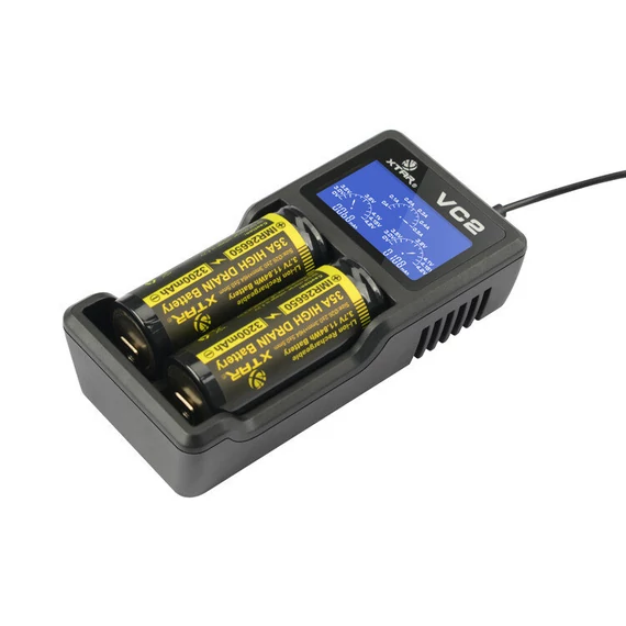Xtar VC2 2 csatornás Li-Ion Ni-MH Ni-Cd akkumulátor töltő 