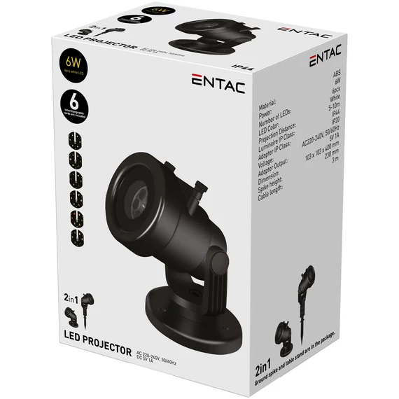 Entac kültéri led projektor kivetítő 6 db vidám karácsonyi kártyával
