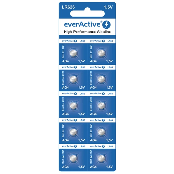 everActive G4 LR626 mini alkáli gombelem LR66 10 db