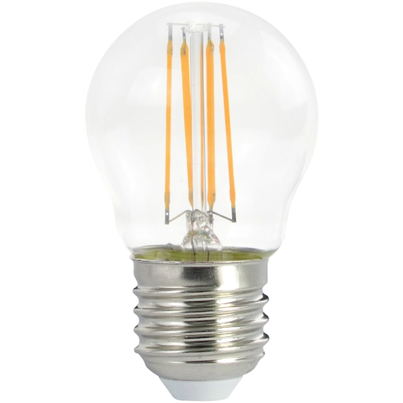 Avide Led lámpa izzó filament kisgömb 4.5W E27 természetes fehér 470 lm