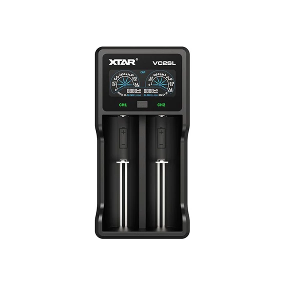  Xtar VC2SL kétcsatornás LI-ION NI-MH NI-CD akkumulátor töltő power bank funkcióval