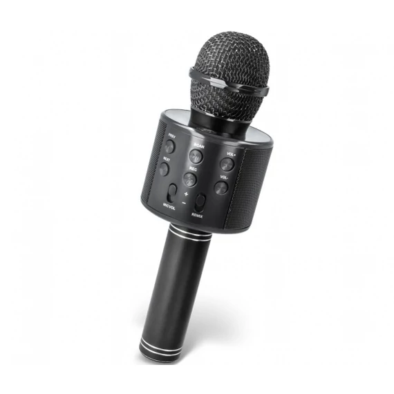 BMS-300 bluetooth karaoke mikrofon fekete hangszóróval