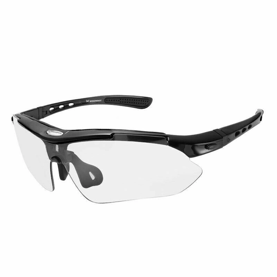 Wozinsky polarizált kerékpáros napszemüveg 5 féle lencse készlettel fekete WSG-B01