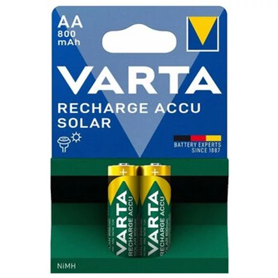 Varta szolár NiMH 800mAh újratölthető akkumulátor ceruza elem AA 2 db
