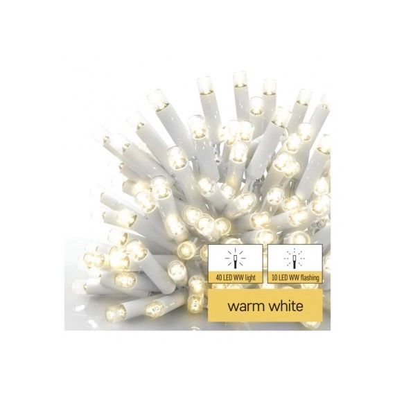 Profi LED sorolható füzér, villogó – jégcsapok, 3 m, kültéri, meleg fehér