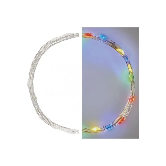 Emos elemes karácsonyi nano led fényfüzér többszínű időzítő 2,4 m