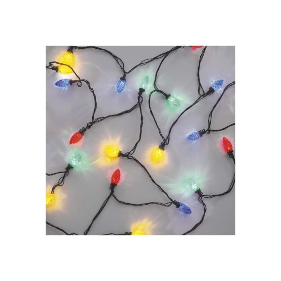 LED karácsonyi fényfüzér, színes égők, 9,8 m, multicolor, többfunkciós