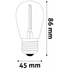 Kép 2/3 - Avide dekor lámpa LED izzó filament 1W E27 piros