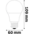 Kép 3/3 - Avide led lámpa izzó A60 9.5W E27 hideg fehér