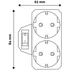 Kép 2/2 - Entac hálózati elosztó 2-es (2 földelt) kapcsolóval