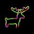 Kép 5/7 - Neon led többszínű rénszarvas karácsonyi dekorációs lámpa
