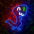Kép 5/8 - Neon LED Jurassic baby dino kék dekorációs lámpa
