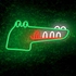 Kép 4/9 - Neon LED Jurassic krokodil zöld dekorációs lámpa