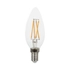Kép 1/6 - V-tac átlátszó led filament COG lámpa E14 C35 4W gyertya meleg fehér