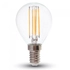 Kép 1/4 - V-tac filament lámpa izzó E14 P45 kisgömb A++ meleg fehér