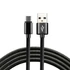 Kép 1/4 - everActive USB-C fonott fekete gyorstöltő adatkábel 3A 1,2 m