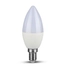 Kép 1/6 - V-tac led lámpa izzó gyertya E14 7W Ssmsung chip meleg fehér