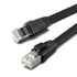 Kép 1/4 - Ugreen  lapos hálózati kábel fém csatlakozókkal  RJ45  Cat.8  3 m fekete 