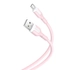 Kép 1/2 - XO NB212 USB - micro USB kábel  1,0 m 2,1A rózsaszín