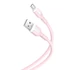 Kép 1/2 - XO micro USB töltőkábel adatkábel 1 m 2,1A rózsaszín