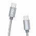 Kép 1/2 - Dudao USB-C USB-C fonott szövet töltőkábel adatkábel  1 m szürke