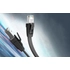 Kép 3/4 - Ugreen Ethernet lapos hálózati kábel fém csatlakozókkal  RJ45  Cat.8  1,5 m fekete 