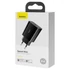 Kép 2/11 - Baseus Speed ​​Mini USB-C PD hálózati gyorstöltő QC 3.0 3A 20W fekete