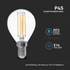 Kép 2/4 - V-tac filament led lámpa izzó E14 P45 kisgömb A++ meleg fehér