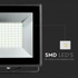Kép 6/8 - V-tac 100W Led reflektor SMD e-sorozat fekete hideg fehér
