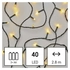 Kép 2/8 - LED karácsonyi fényfüzér, 2,8 m, 3x AA, kültéri és beltéri, meleg fehér, időzítő