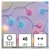 Kép 2/8 - LED fényfüzér, cseresznye – golyók 2,5 cm, 4 m, kültéri és beltéri, többszínű, időzítő