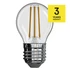 Kép 7/7 - Emos led lámpa filament Izzó kisgömb 3,4W E27 470lm meleg fehér