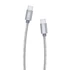 Kép 2/2 - Dudao USB-C USB-C fonott szövet töltőkábel adatkábel  1 m szürke